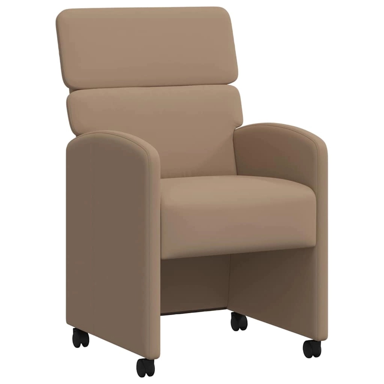 vidaXL Esszimmerstühle mit Rollen 2 Stk Cappuccino 58 x 65 x 98 cm 42017889 günstig online kaufen