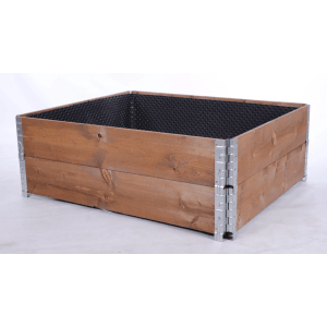 PROREGAL Hochbeetkisten GuardBox 40x120x100cm inkl. Luftfolie Braun
