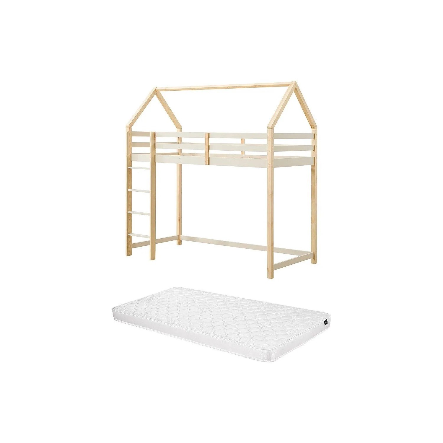 Vente-unique Hausbett Tarzia Beige 197.5 cm