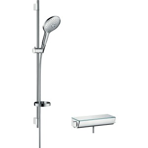 Raindance Select S Brauseset mit Thermostat und Brausestange (90cm) in Chrom.
