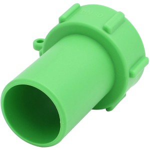 Grüner IBC HT-Rohr Adapter DN 50 für Regentonnen und Wasserzapfstellen.