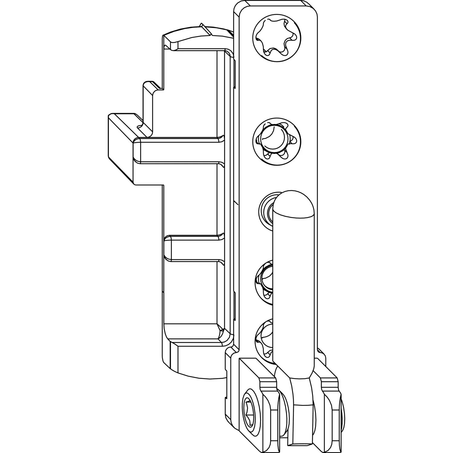 Maco Ecklager Dt130 12/18mm 130kg für Fenstertür Silber Rechts