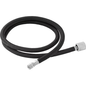 Ersatz-Geschirrbrauseschlauch Cassai, satiniert, aus schwarzem Nylon mit Messinganschlüssen.