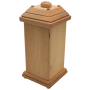 Dekohelden24 Tierurne Urne für Kleintiere Andenkurne Haustier Aschebox Tierurne groß Urne mit Lebensbaummotiv aus Buchenholz L/B/H 12 x 12 x 30 cm_4