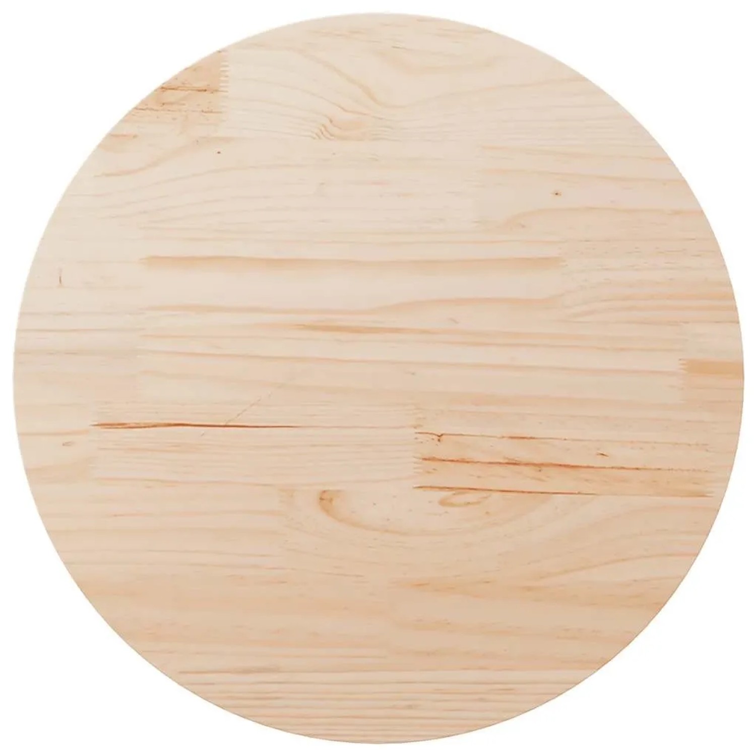 vidaXL Tischplatte Rund Ø80x3 cm Massivholz Kiefer 833670