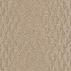 Braun-goldene Vliestapete mit Rautenmuster für Wohnzimmer und Flur.