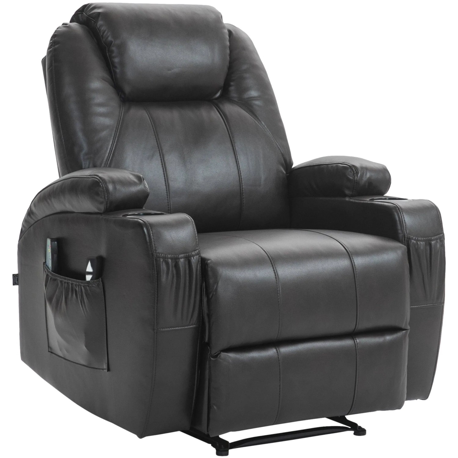DELUKE Lounger Sessel PORTO Kunstleder Braun 83x94x105cm Loungesessel Wohnzimmer Bequem Lounger Clubsessel Sofa Hotelsessel