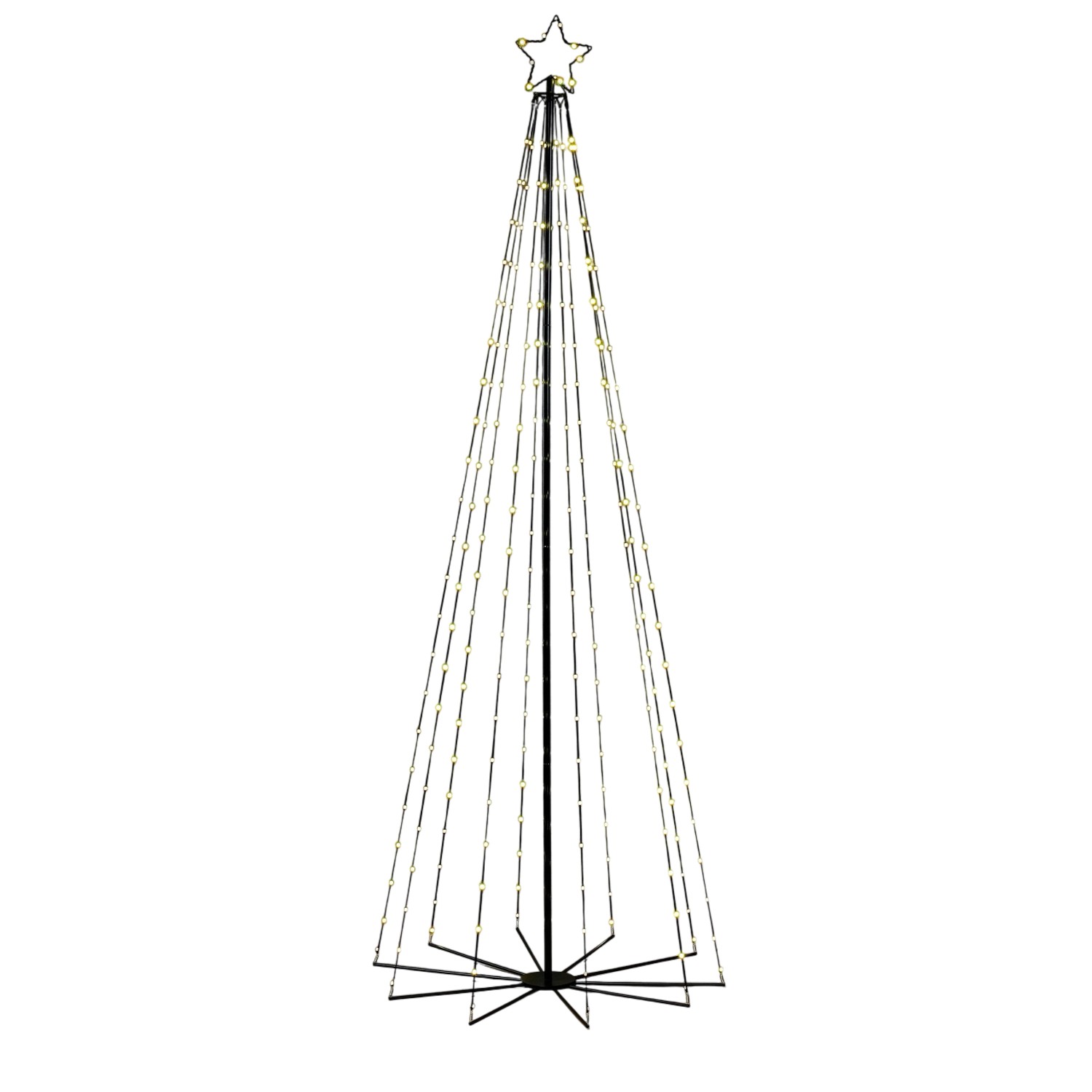 Luca Lighting Outdoor-Baum 230 LED Warm Weiß 240 cm Schwarz günstig online kaufen