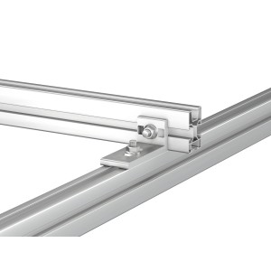 Solar Kreuzverbinder zur festen Montage von zwei Solarprofilen übereinander.