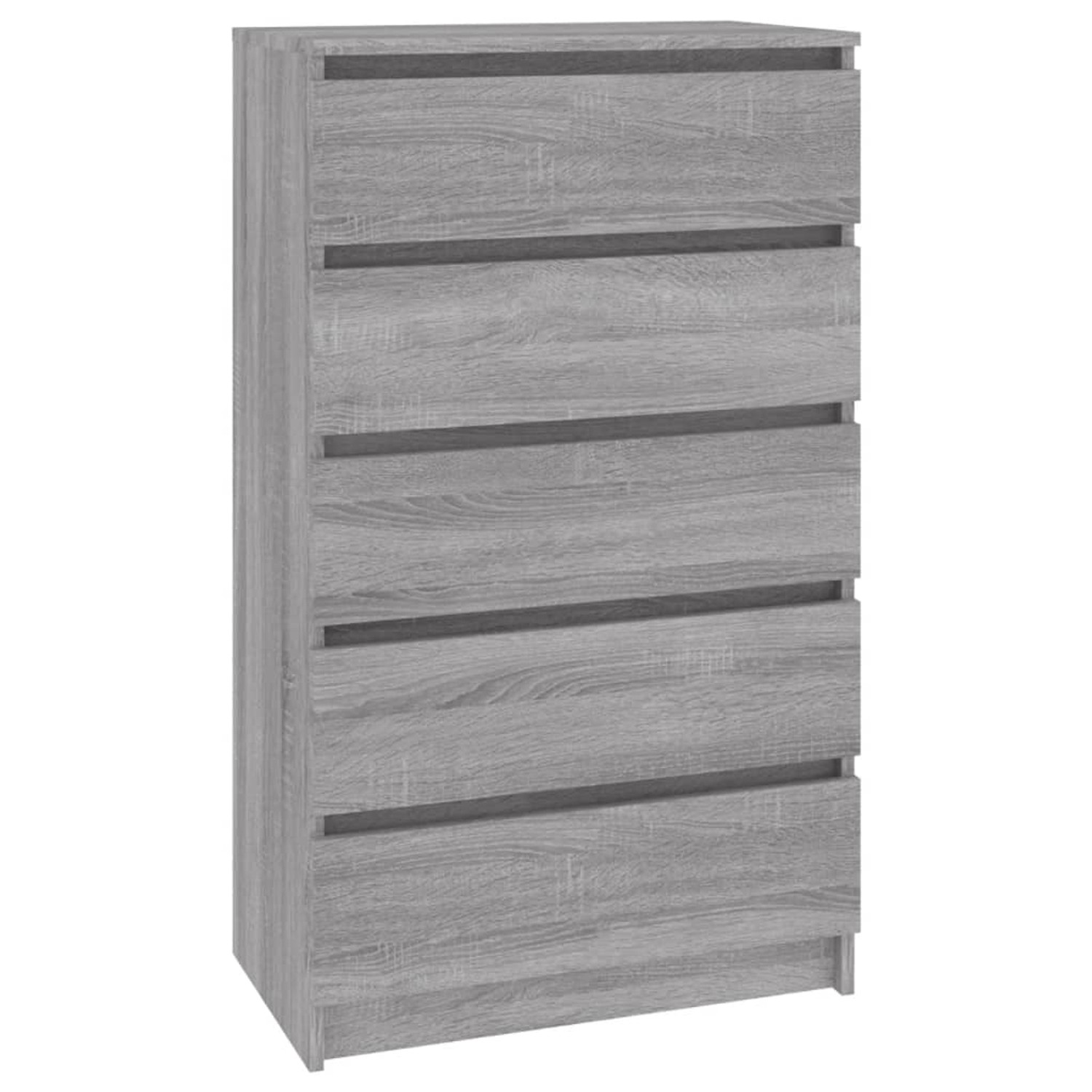 vidaXL Schubladenschrank Grau Sonoma 60x36x103 cm Holzwerkstoff