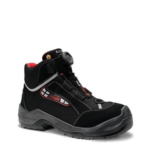 Schwarzer Elten Sicherheitsstiefel Sander Boa ESD S3 Gr. 47 mit Boa-Verschluss.