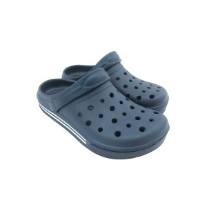 Marineblaue Scheibler Clogs Baarlo Gr. 42, ideal als Arbeitskleidung mit Riemen und leichter EVA-Sohle.
