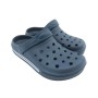 Marineblaue Scheibler Clogs Baarlo Gr. 42, ideal als Arbeitskleidung mit Riemen und leichter EVA-Sohle.