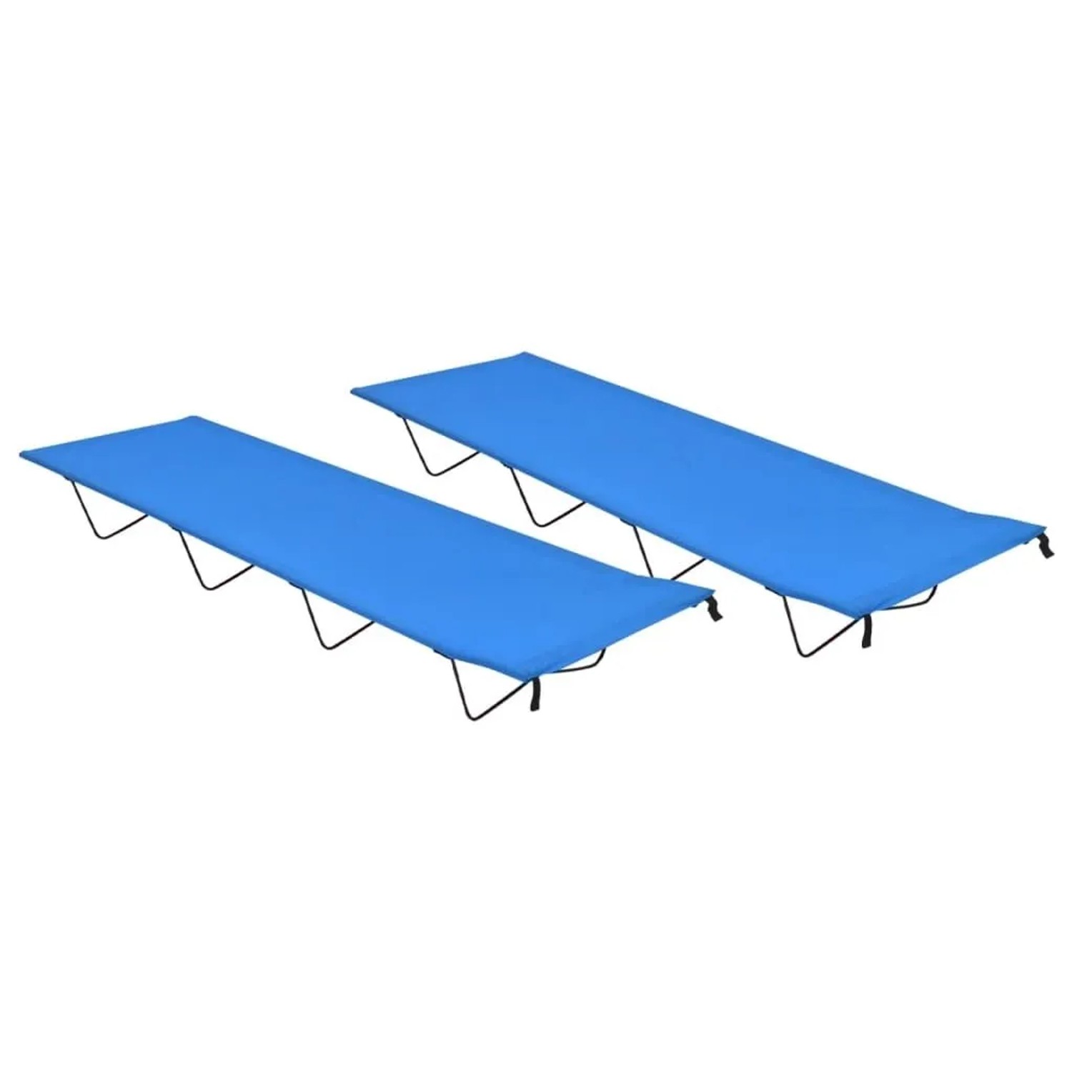 vidaXL Campingbetten 2 Stk 180x60x19 cm Oxford-Gewebe und Stahl Blau 312483