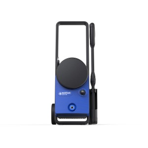 Nilfisk Core 130 PowerControl Hochdruckreiniger in Blau und Schwarz.