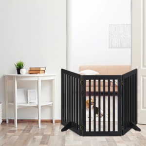 Relaxdays Absperrgitter MDF Schwarz 3-teilig Verstellbar 70 cm x 154 cm 8,4 kg