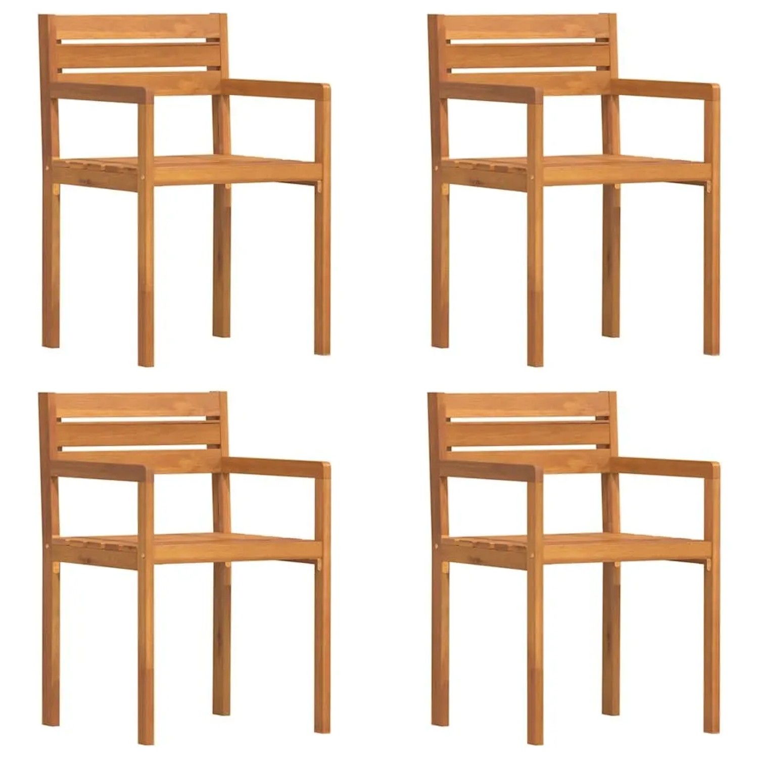 vidaXL Gartenstühle 4 Stk 50x53x80 cm Massivholz Akazie 4108139 günstig online kaufen