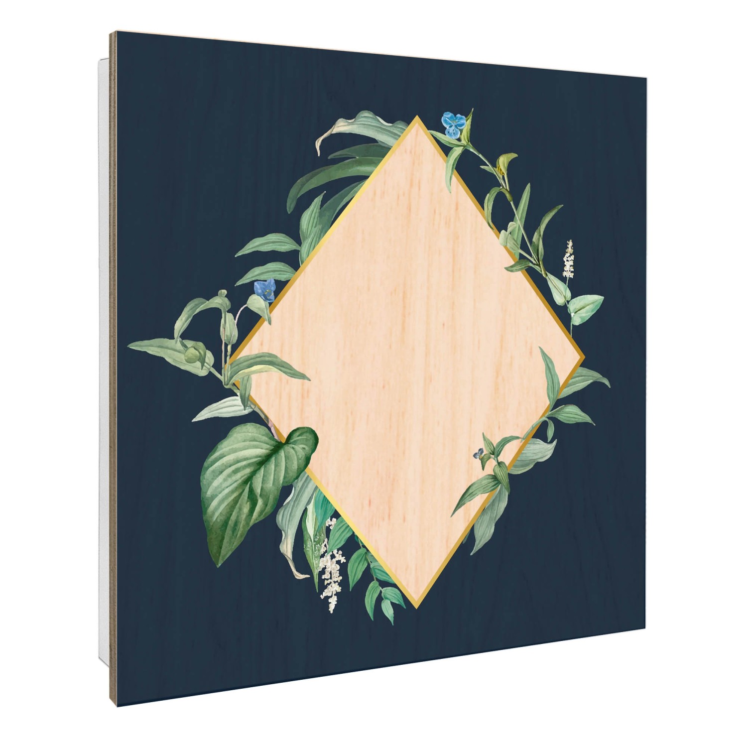 Banjado Schlüsselkasten mit Holzfront 30x30cm Weiß Scharnier Links 50 Haken günstig online kaufen
