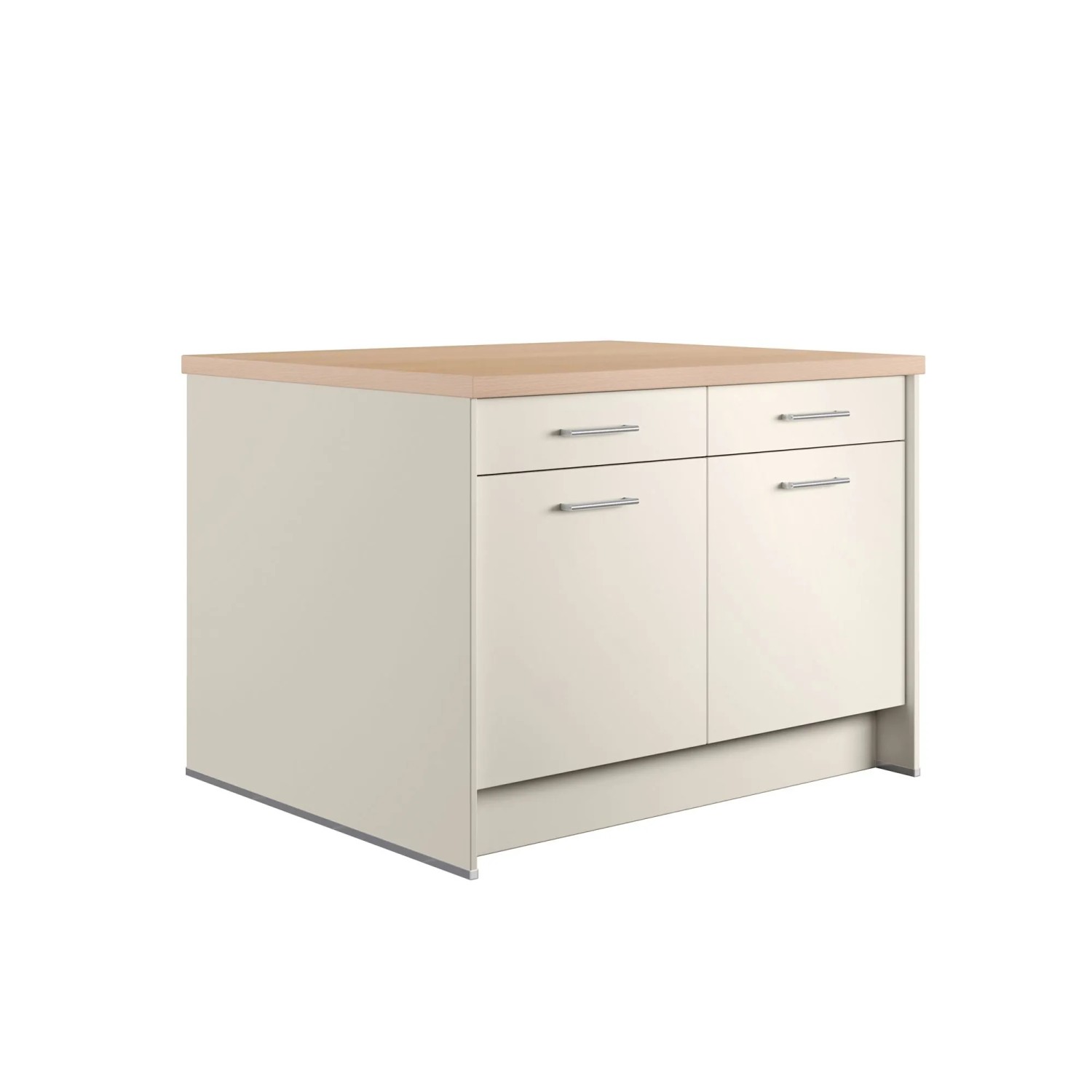 Impuls Küchen Kücheninsel IBZ4123L4 123,4 cm Magnolienweiß