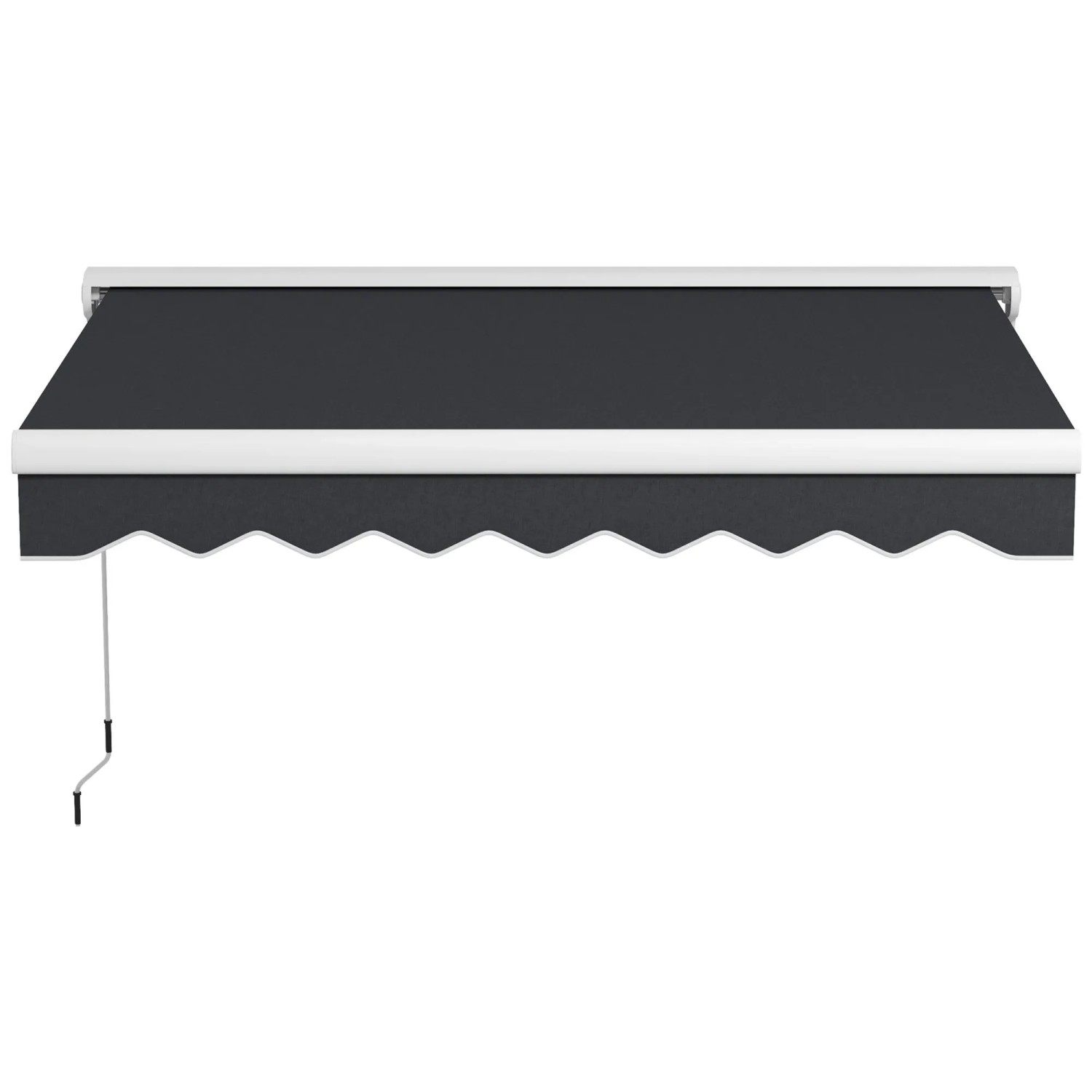 Furnicato Ausfahrbare Markise Grau 200l X 250b X 130h Cm Mit Fernbedienung