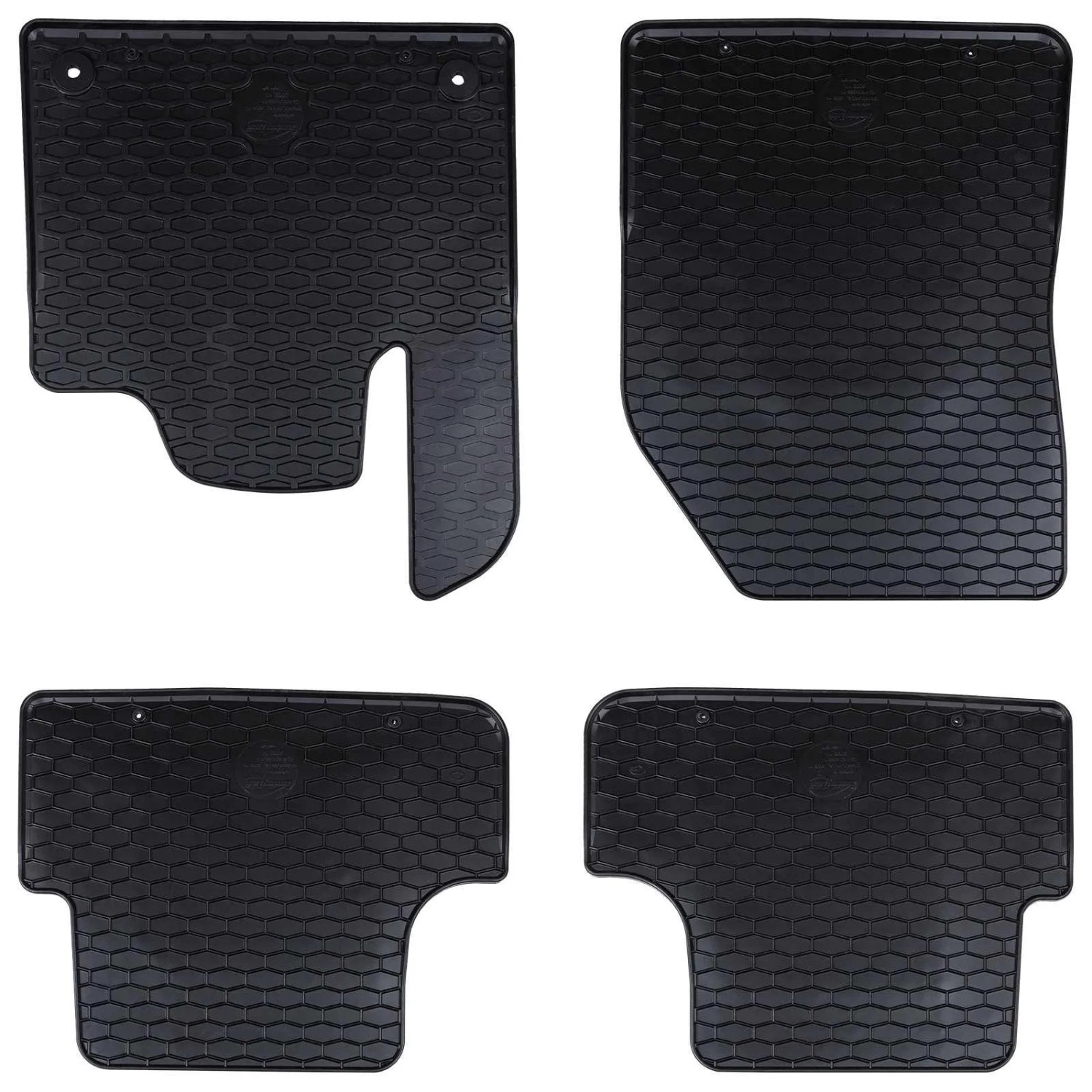 vidaXL Autofußmatte 4-Tlg Schwarz Gummi 42029105