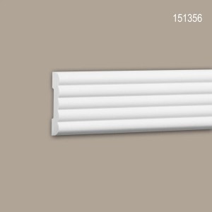 Weiße PROFHOME Wand- und Friesleiste (Set mit 21 Zierleisten, 42 m) für Paneel-Zubehör.