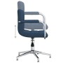 vidaXL Esszimmerstuhl Drehbar Blau Stoff 3088066_5