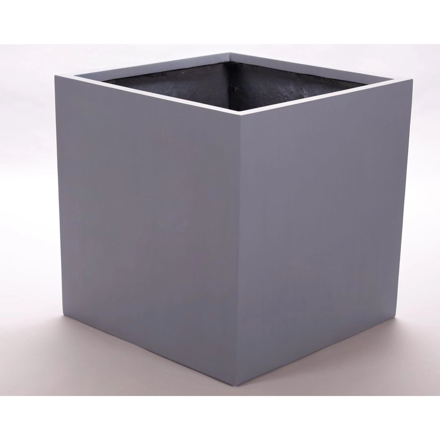 Elegant Einrichten Pflanzkübel Fiberglas Quadratisch 40x40x40cm Grau günstig online kaufen