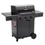 Schwarzer Char-Broil Gasgrill Essential 3 G mit Seitenbrenner und Tru-Infrared Technology.