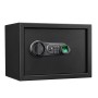 Anthrazitfarbener KARAT Tresor Catoca mit elektronischem Schloss, Fingerabdrucksensor und LED-Anzeige.