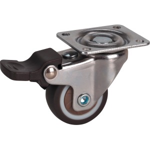 Möbelrolle Ø 32mm mit Feststeller für flexible Möbel, einfache Montage.