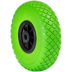 Grünes, pannensicheres Wagner System Rad RO 8262, Ø 260 mm, Tragkraft 100 kg.