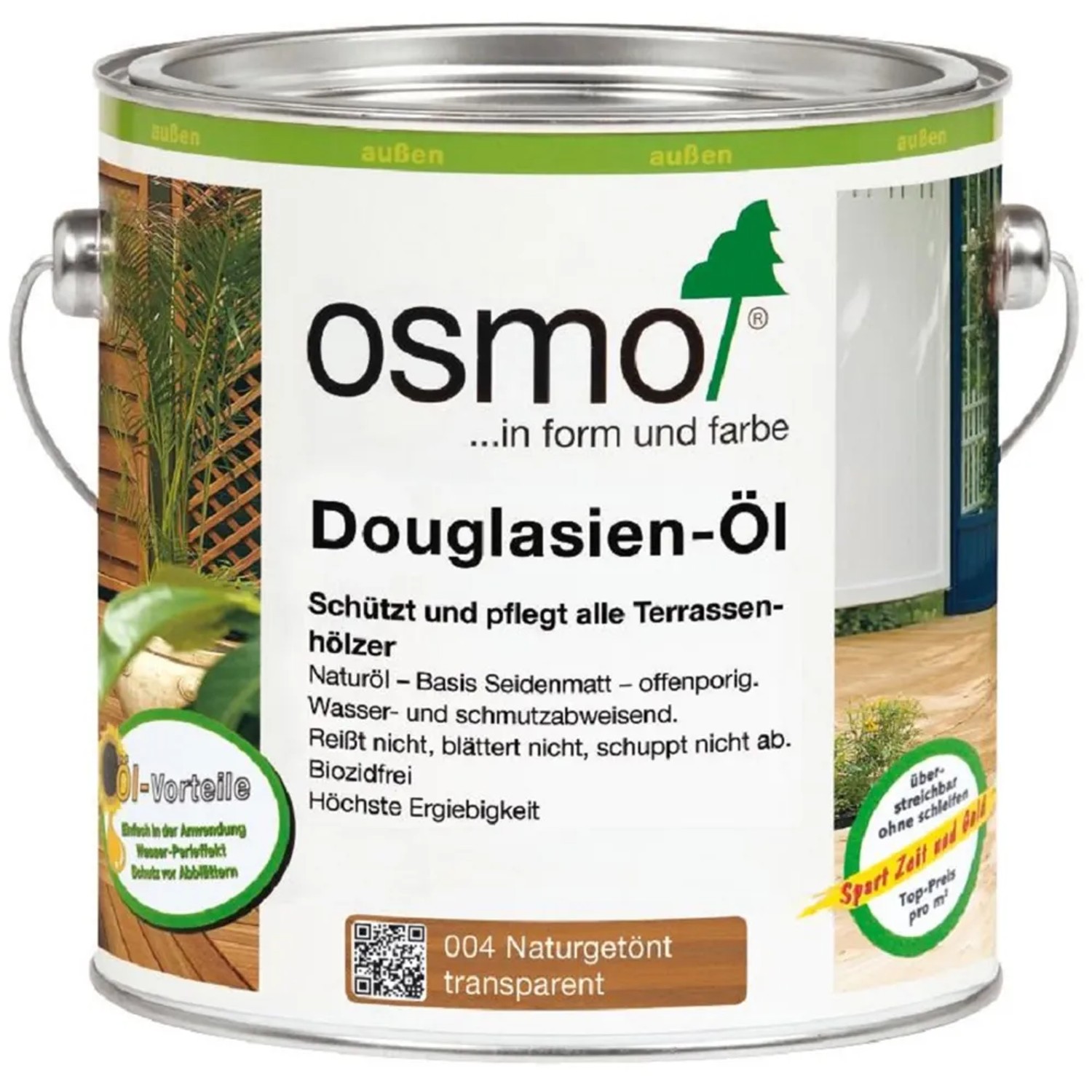 Dose Osmo Holzöl Spezial Douglasie 2,5l für Holz im Außenbereich.