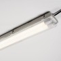 Graue LED-Unterbauleuchte, 120 cm, mit Sensor. Ideal als Feuchtraumleuchte.