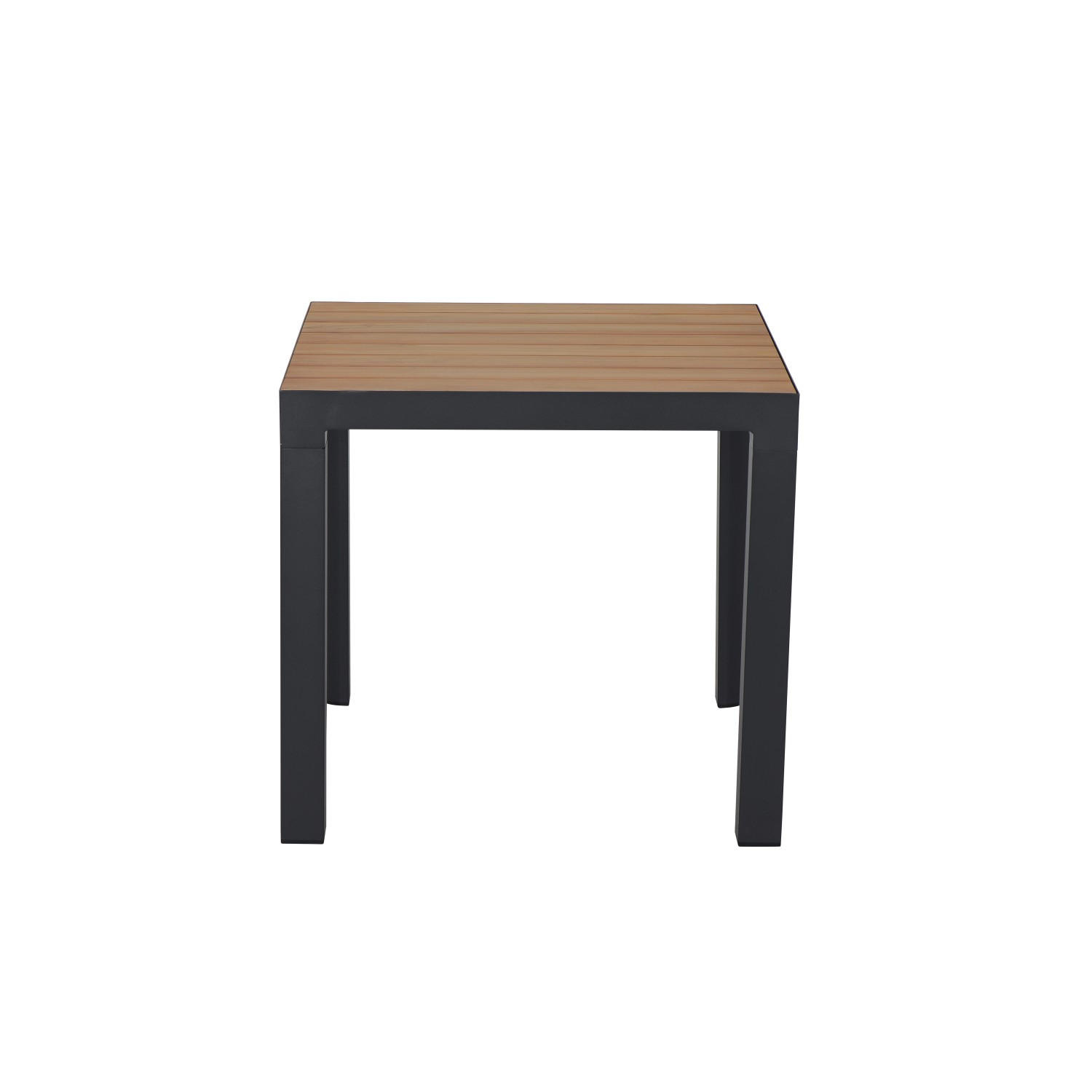 Rechteckiger Siena Garden Gartentisch Silva aus Teakholz, 80x80 cm, mit robustem Aluminiumgestell.