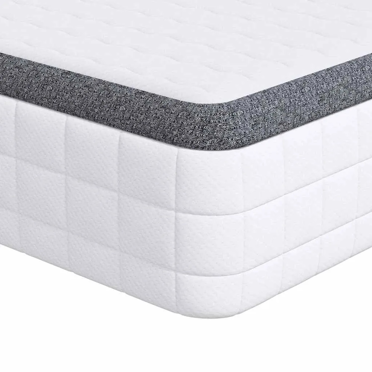 vidaXL Matratze 2 Stk Weiß und Grau 60 x 200 cm Bonell Feder 4106441