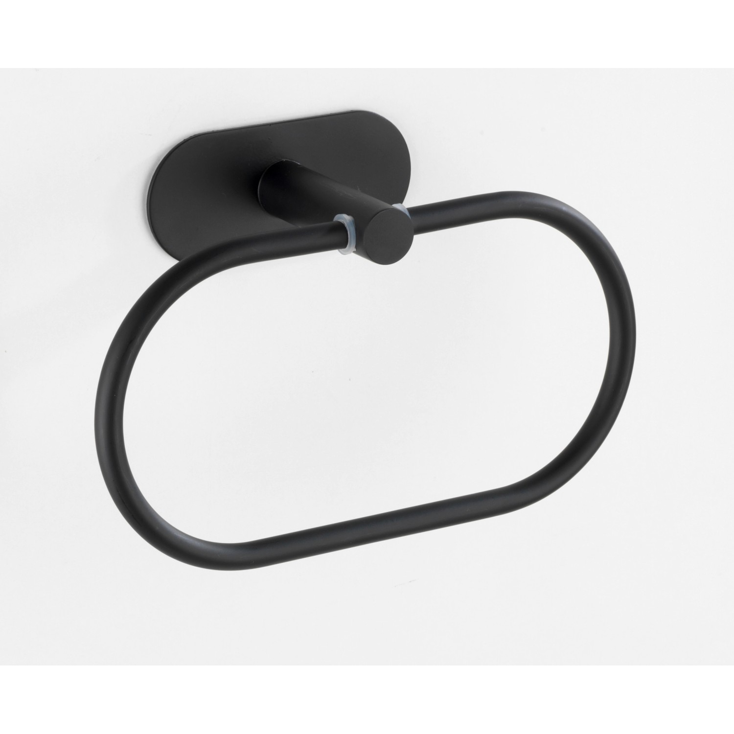 Wenko Handtuchring Orea Black, Edelstahl, zur Wandmontage ohne Bohren.