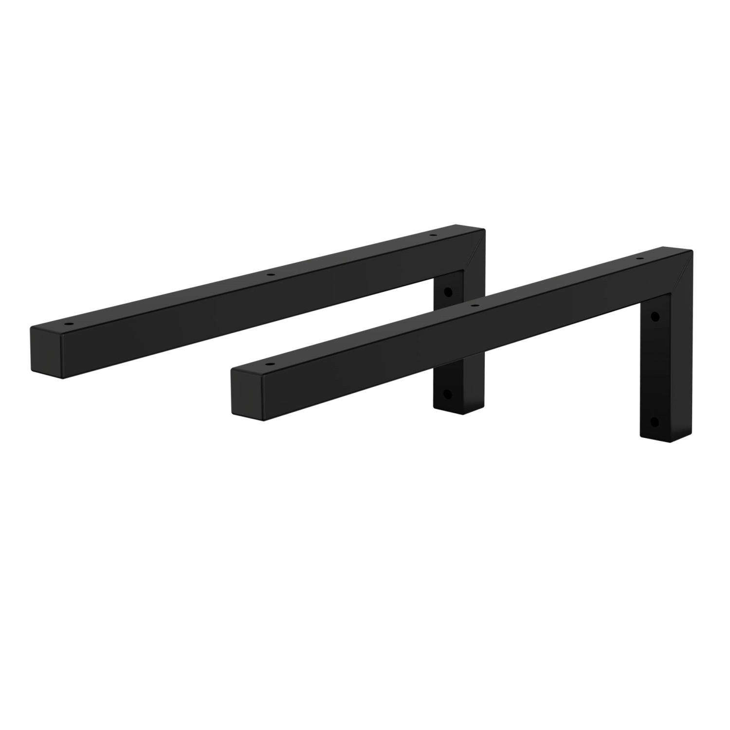 ML-Design 2Er Set Wandkonsole Winkel L-Form für Waschtisch 450x150 mm Schwarz