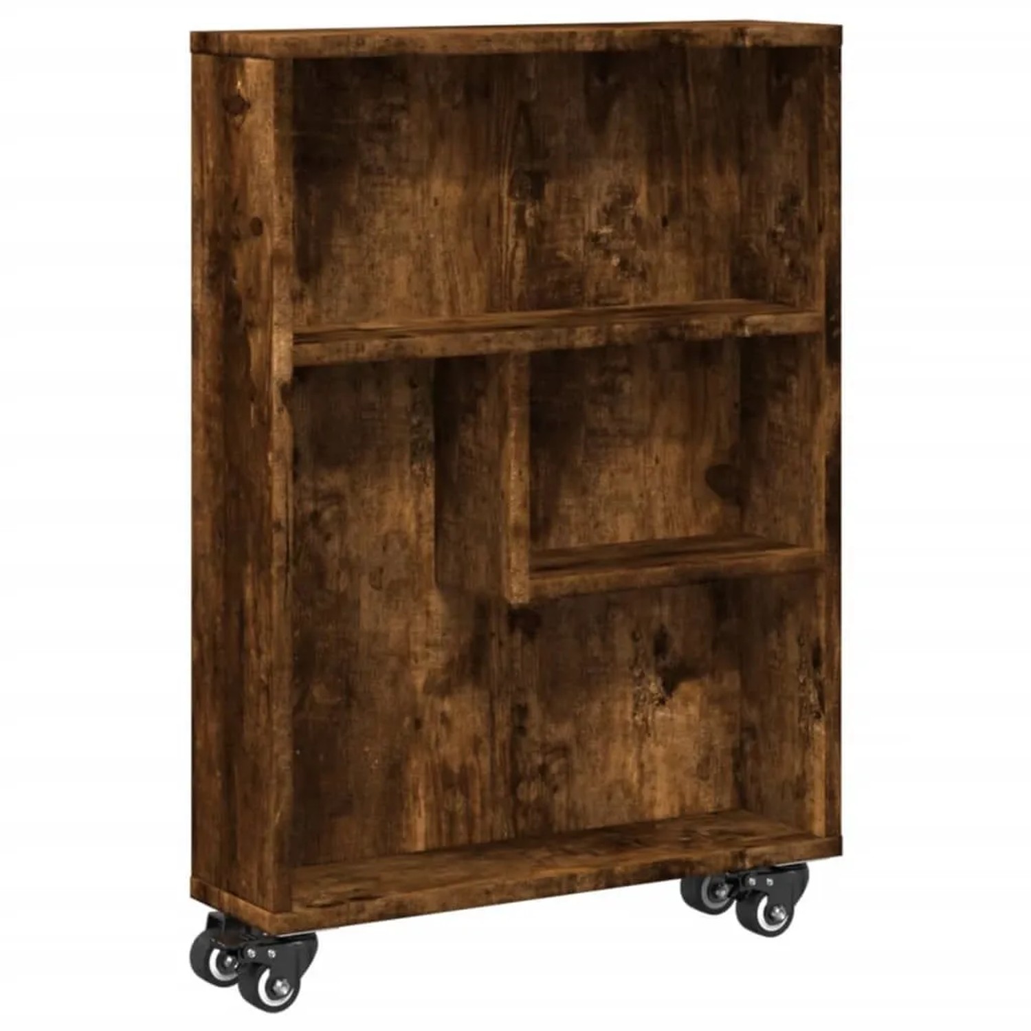 vidaXL Aufbewahrungswagen Schmal Räuchereiche 48x13x68cm Holzwerkstoff 855227