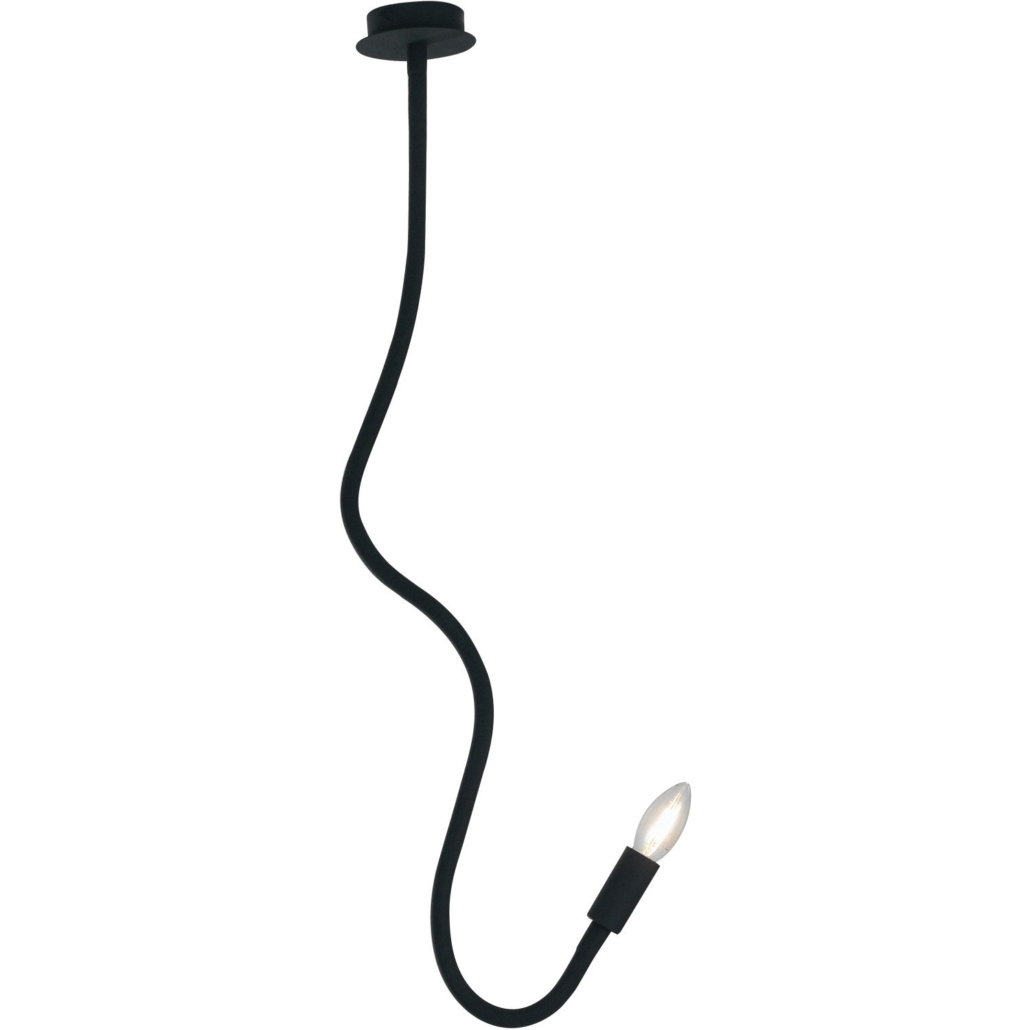 Luce Design Deckenleuchte Lover 1-flammig Schwarz Ø 10 cm