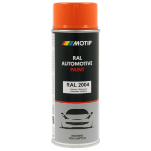 Motip Automotive Spray 400 ml, RAL 2004 Orange, glänzend für Lackreparatur am Auto.