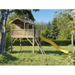 Prestige Garden Stelzenhaus Funny XXL KDI Inklusive Rutsche Gelb