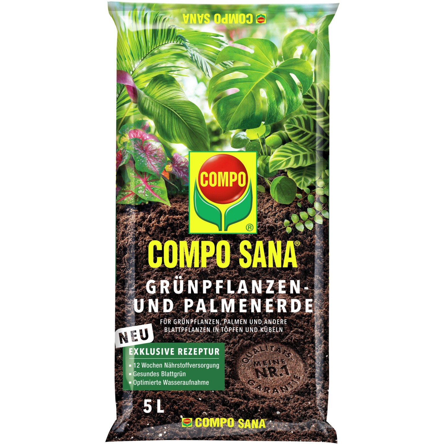 Compo Sana Grünpflanzen- und Palmenerde 1 x 5 l