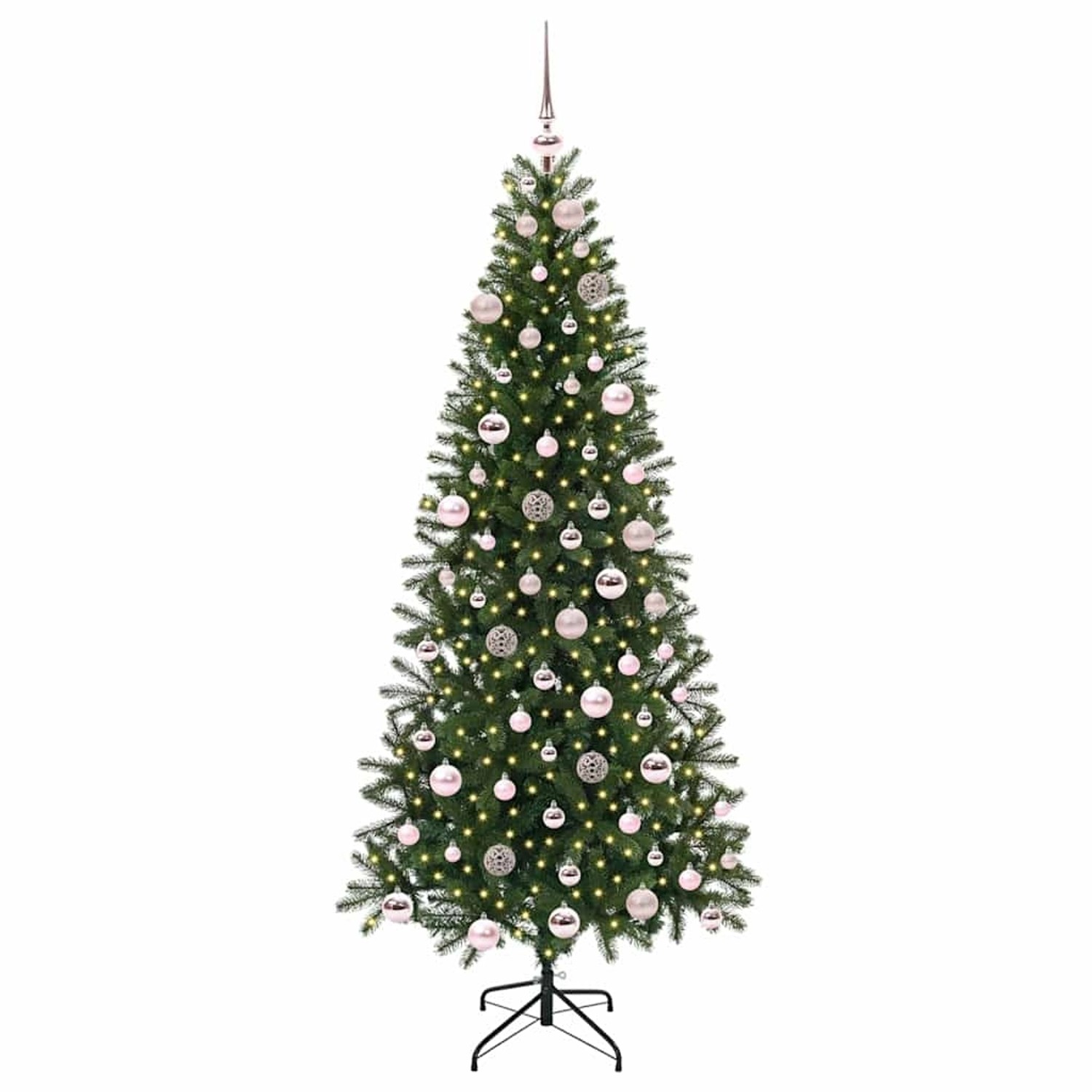 vidaXL Künstlicher Weihnachtsbaum mit 300 LEDs Grün 180 cm PE und PVC 3397356