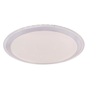 Weiße Globo LED-Deckenleuchte Carry, Ø 53cm, mit Farbwechsel, Dimmfunktion und Sparkle-Dekor.