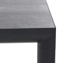 Detailansicht Gartentisch Silva von Siena Garden, rechteckig, Wood Grey, Tischplatte und Alugestell.