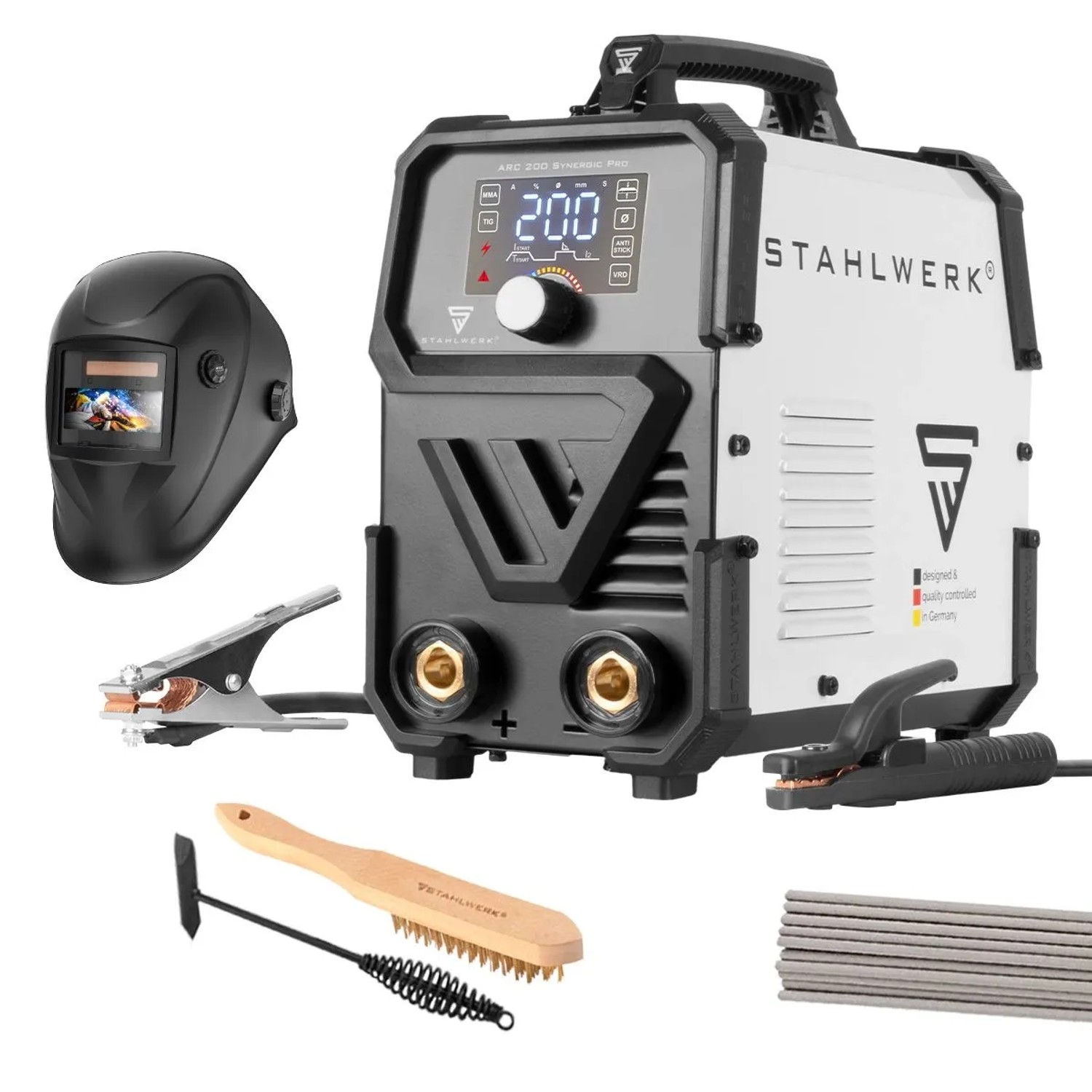 Image of STAHLWERK Elektroden-Schweißgerät ARC 200 Synergic Pro Vollausstattung