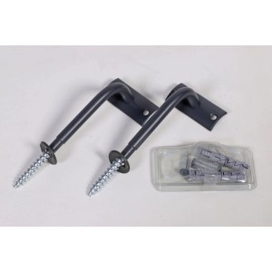 Anthrazit Handlaufkonsole mit Schraube für 40mm Holzhandlauf, 2er Set Zubehör.