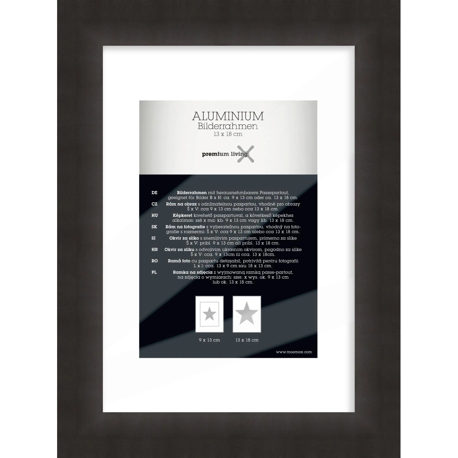 Premium Living Bilderrahmen Aluminium ca. 13x18cm
