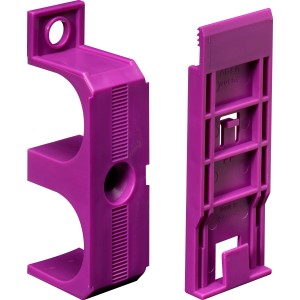 System 11 Rohrschellen in Lila zur sicheren Rohrbefestigung für Laminat & Parkett.